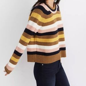 Madewell striped Tilden pullover sweater